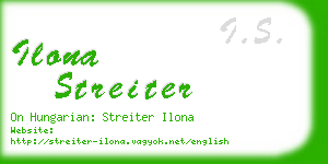 ilona streiter business card